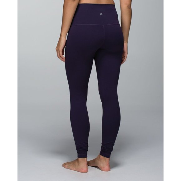 LULULEMON | WUNDER UNDER HIGH RISE BLACK GRAPE - Picture 1 of 12